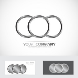 Silver Metal Grommet Ring Royalty Free Vector Image