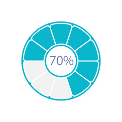 Half doughnut infographic chart design template Vector Image
