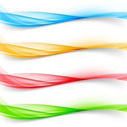 Swoosh Wave Header Collection vector image