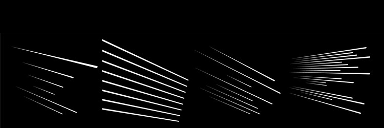 3d straight parallel dynamic irregular lines vector image