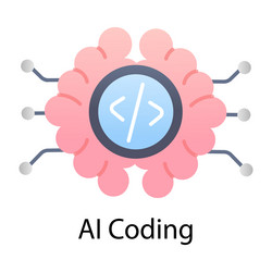 ai coding vector image