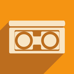 flat with shadow icon and mobile application video vector image