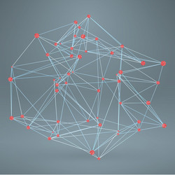 wireframe polygonal element abstract background vector image