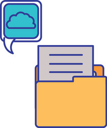 folder with objects isolated icon vector image