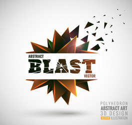 abstract explosion polyhedron vector image