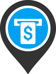 atm terminal pointer flat icon vector image