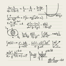 Handwritten Math Formula Doodle math formulas handwritten mathematical Vector Image