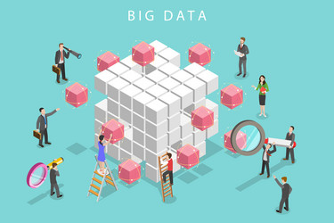 Business big data analytics concept chart Vector Image