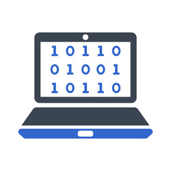 binary code icon vector image