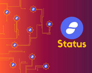 cryptocurrency status circuit network style vector image