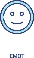 emot concept 2 colored icon simple line element vector image