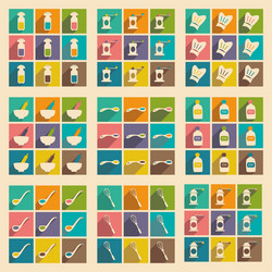 flat with shadow concept and mobile application vector image