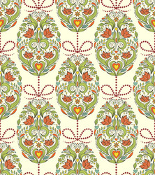 floral easter eggs Vector Image