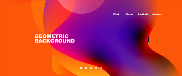 flowing gradient colors and round elements vector image