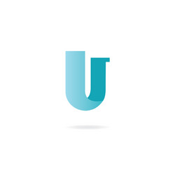 Letter u e logo icon design template elements Vector Image
