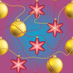 new year pattern with christmas ball sparkles vector