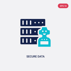 two color secure data icon from artificial vector image