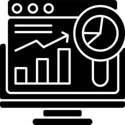 Web Analytics Icon - Data Analysis vector image