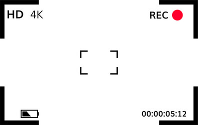 camera view finder focusing screen vector