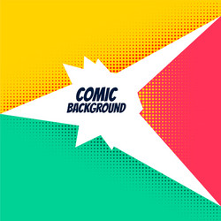 Comic book page bright background Royalty Free Vector Image