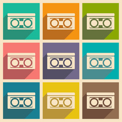 flat with shadow concept and mobile application vector image