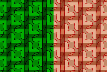 heart abstract seamless pattern on square base vector image