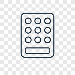 keypad concept linear icon isolated vector