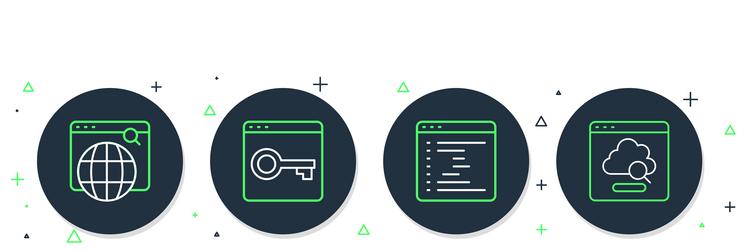 set line secure your site with https ssl browser vector image