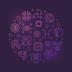 Artificial Intelligence Technology Concepts vector image