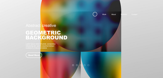 bright fluid gradient circles abstract background vector image