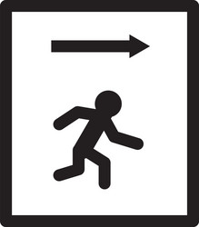 exit icon on white background sign vector