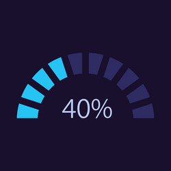 Segmented circle progress bar infographic chart Vector Image