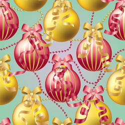 New year pattern with christmas ball sparkles vector