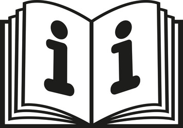 open book icon manual and tutorial vector image