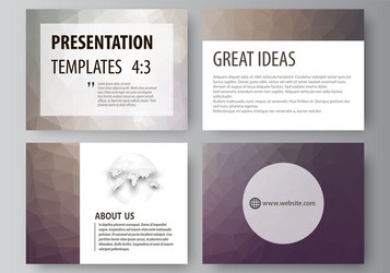 set of business templates for presentation slides vector image