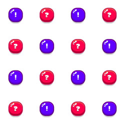 set of buttons for games applications vector image