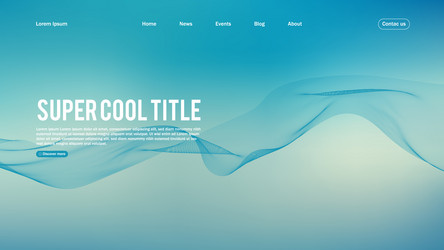 Landing page abstract design template for website vector