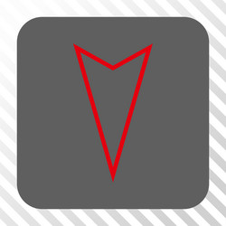pointer down rounded square button vector image
