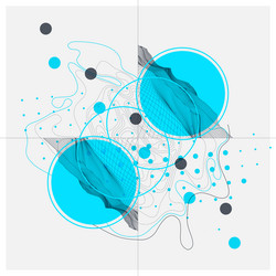 abstract art wireframe background modern science vector image