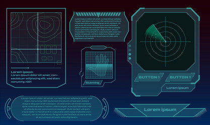 Hud and ui elements futuristic user vector