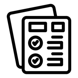 icon of paperwork showing completing tasks vector image