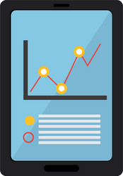statistic graph report vector image
