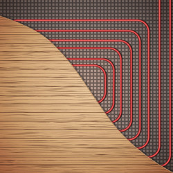 underfloor heating system vector