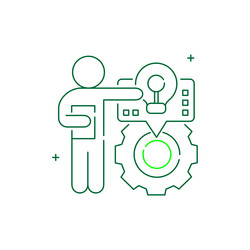 analytics-driven data symbol driven icon vector image