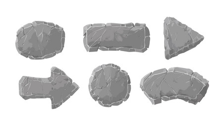 Cracked stone boards set vector