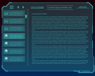 hud and ui elements futuristic user vector image