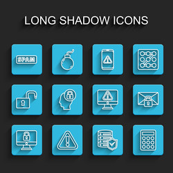 set line lock on computer monitor exclamation vector image