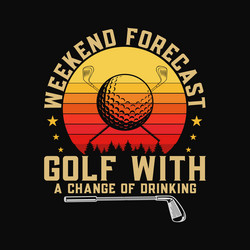 golf bag shoes golfhis balls cart g Vector Image