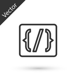 grey line programming language syntax icon vector image