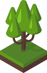 Landscaping isometric 3d garden design elements Vector Image